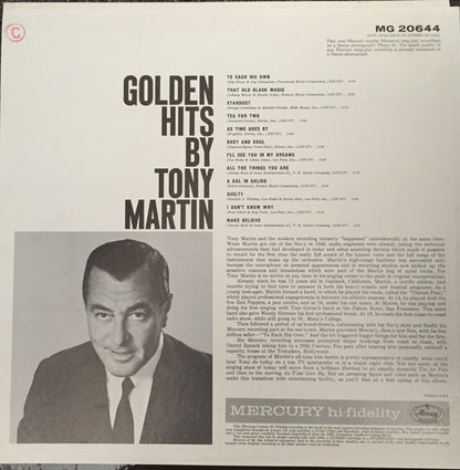Tony Martin (3) : Golden Hits (LP, Comp, Mono)