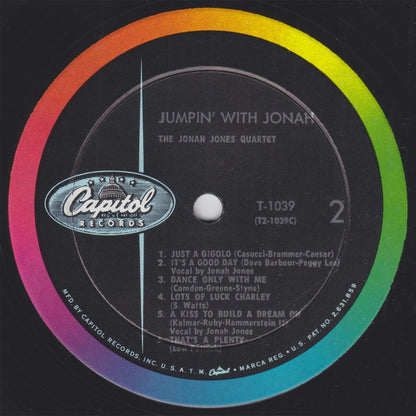The Jonah Jones Quartet : Jumpin' With Jonah (LP, Album, Mono, RP, Ind)