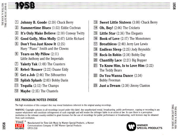 Various : The Rock 'N' Roll Era 1958 (CD, Comp, RM)
