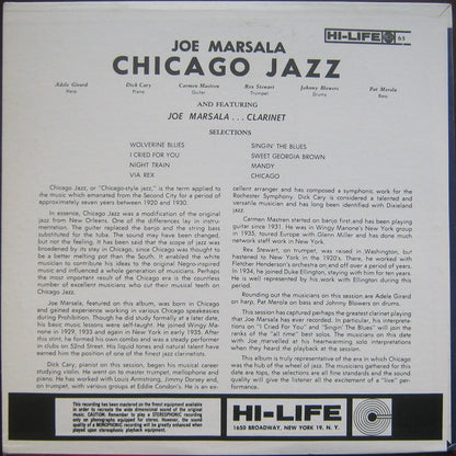 Joe Marsala : Chicago Jazz (LP, Album)