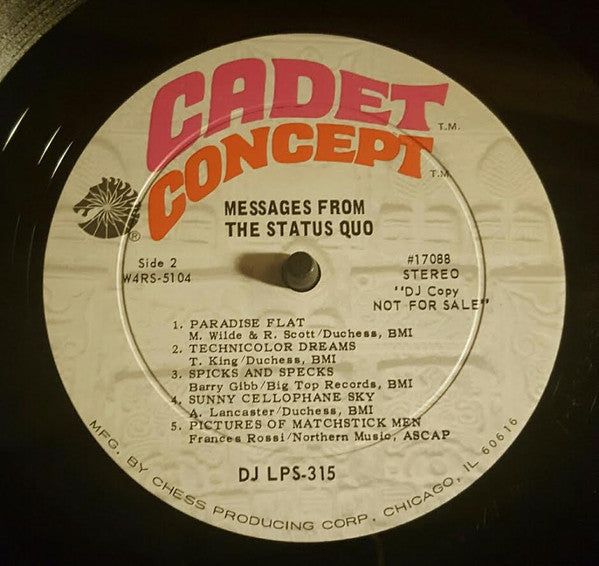 Status Quo : Messages From The Status Quo (LP, Promo)
