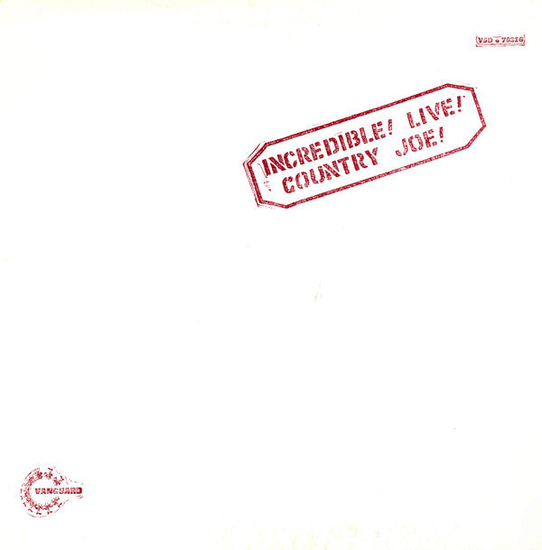 Country Joe McDonald : Incredible! Live! (LP, Album, Pit)