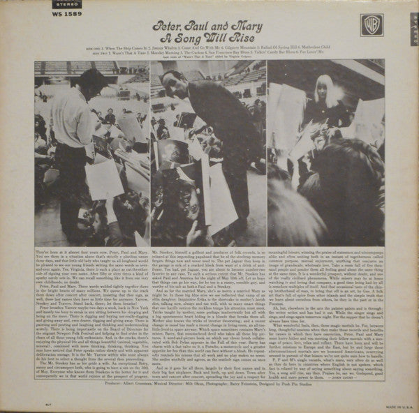 Peter, Paul & Mary : A Song Will Rise (LP, Album, RP)