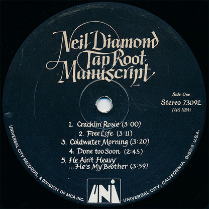 Neil Diamond : Tap Root Manuscript (LP, Album)