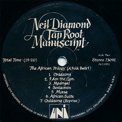 Neil Diamond : Tap Root Manuscript (LP, Album)