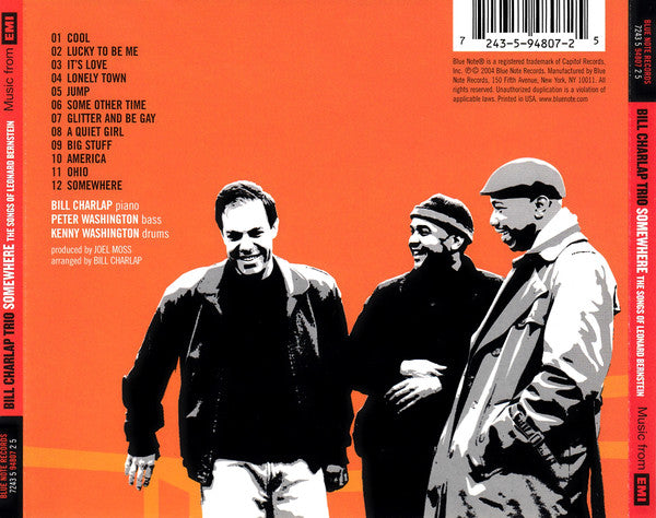 Bill Charlap Trio : Somewhere (The Songs Of Leonard Bernstein) (CD, Album)