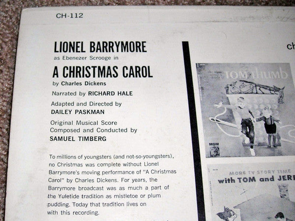 Lionel Barrymore, Canterbury Choir : A Christmas Carol / Beloved Hymns & Carols (LP, Album, RE)