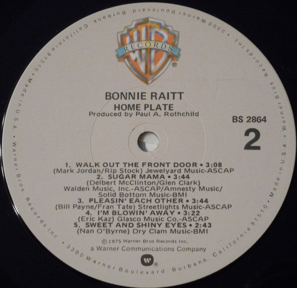 Bonnie Raitt : Home Plate (LP, Album, RE, Win)