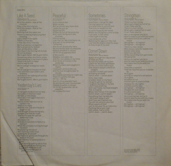 Buy Kenny Rankin : Like A Seed (LP, Album, PR ) Online for a great