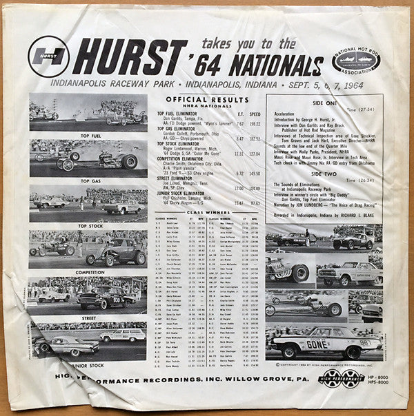 No Artist : Hurst - Takes You To The '64 Nationals (LP)