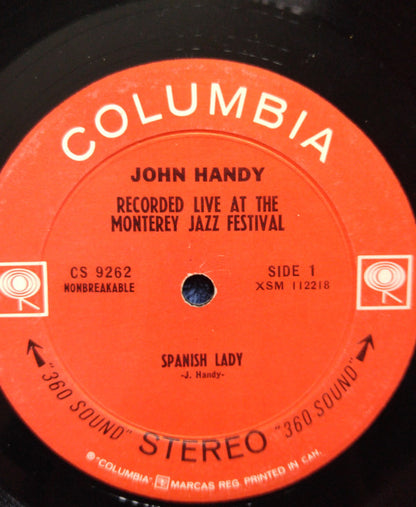 John Handy : Recorded Live At The Monterey Jazz Festival (LP, Album)