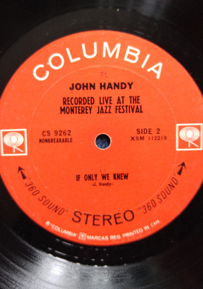 John Handy : Recorded Live At The Monterey Jazz Festival (LP, Album)