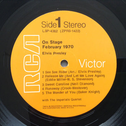 Elvis Presley : On Stage - February, 1970 (LP, Album, Roc)