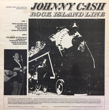 Johnny Cash : Rock Island Line (LP, Comp, RE)