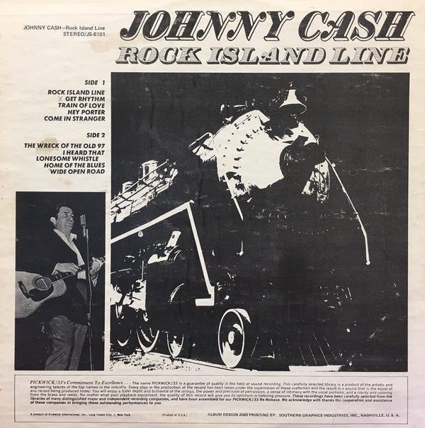 Johnny Cash : Rock Island Line (LP, Comp, RE)