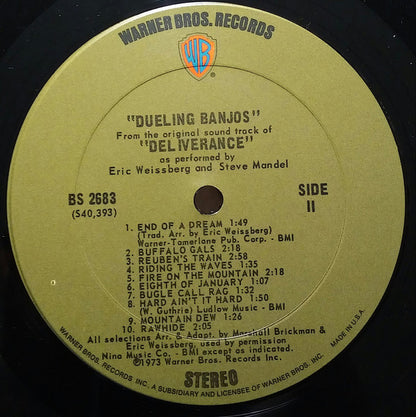 Eric Weissberg And Steve Mandell : Dueling Banjos From The Original Motion Picture Soundtrack Deliverance And Additional Music (LP, Album)