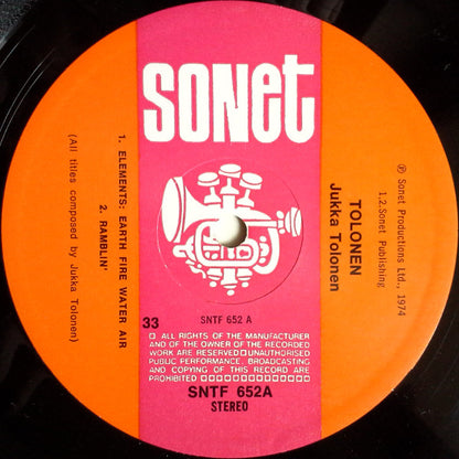 Jukka Tolonen : Tolonen! (LP, Album, RE)