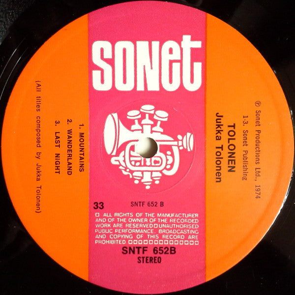 Jukka Tolonen : Tolonen! (LP, Album, RE)