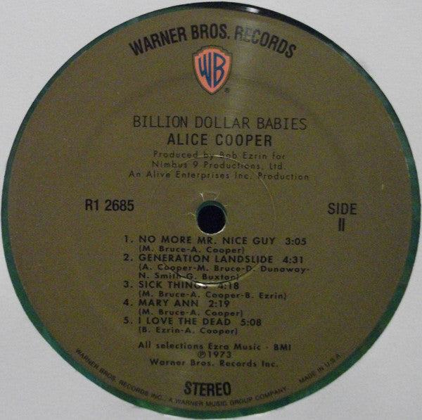 Alice Cooper : Billion Dollar Babies (LP, Album, Ltd, RE, Gre)