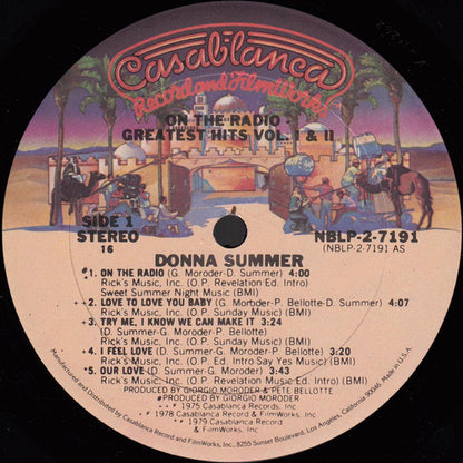 Donna Summer : On The Radio - Greatest Hits Vol. I & II (2xLP, Comp, P/Mixed, 16 )