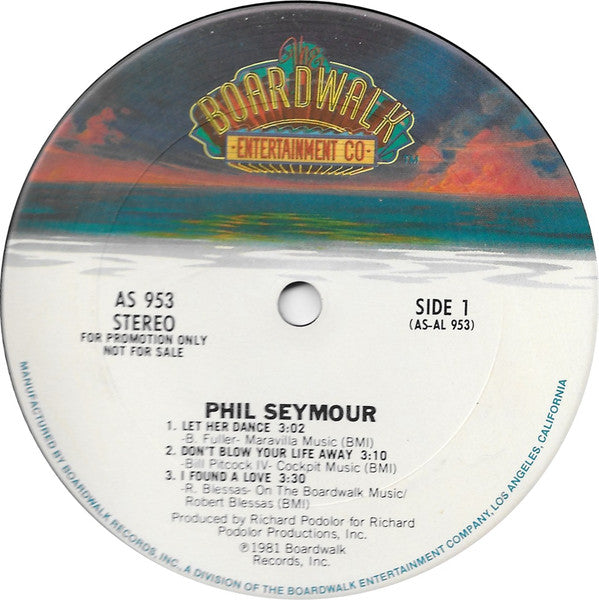 Phil Seymour : Let Her Dance / Don't Blow Your Life Away / I Found A Love (12", EP, Promo)
