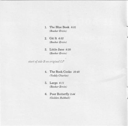 Booker Ervin : The Book Cooks (CD, Album, RE, RM)