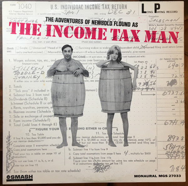 Larry Gore : The Adventures Of Newbold Flound As The Income Tax Man (LP, Album, Promo)
