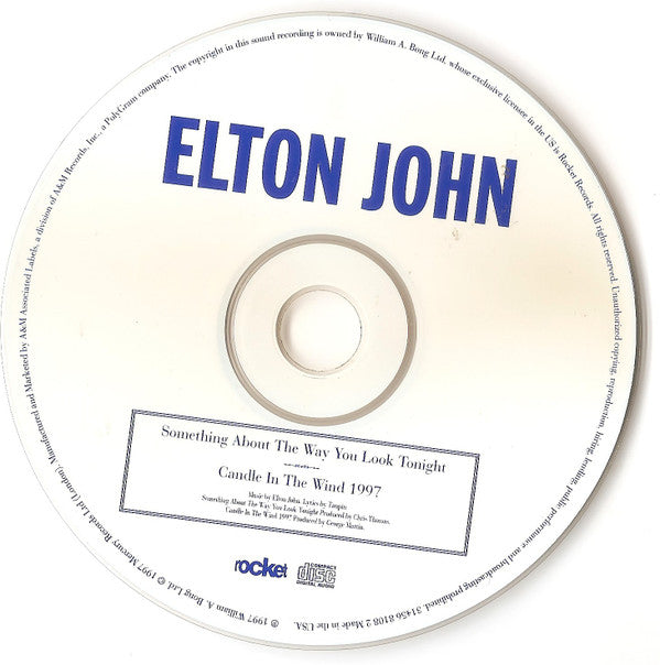 Elton John : Something About The Way You Look Tonight / Candle In The Wind 1997 (CD, Single, Omn)