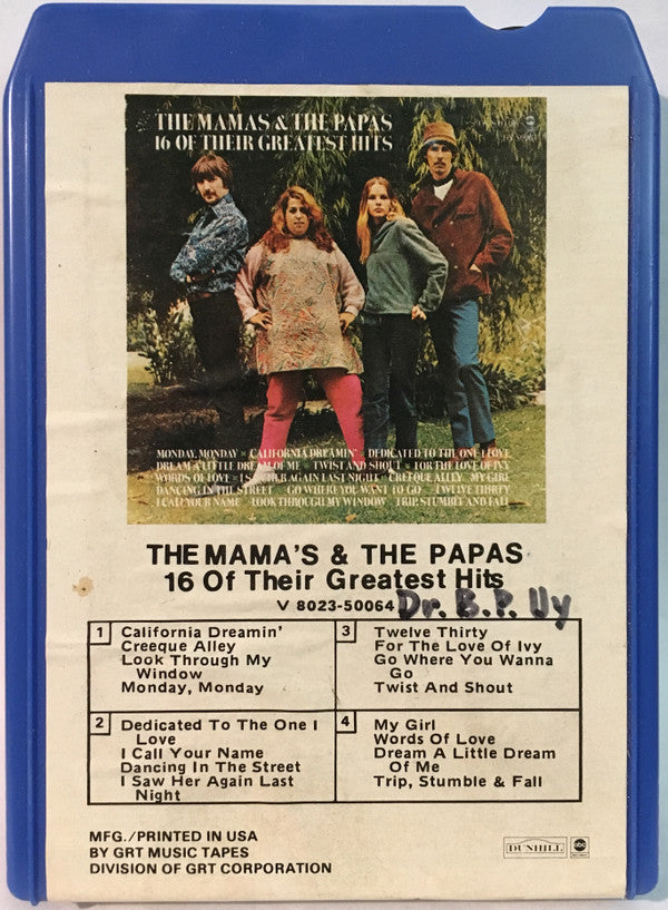 The Mamas & The Papas : 16 Of Their Greatest Hits (8-Trk, Comp, RE, Blu)