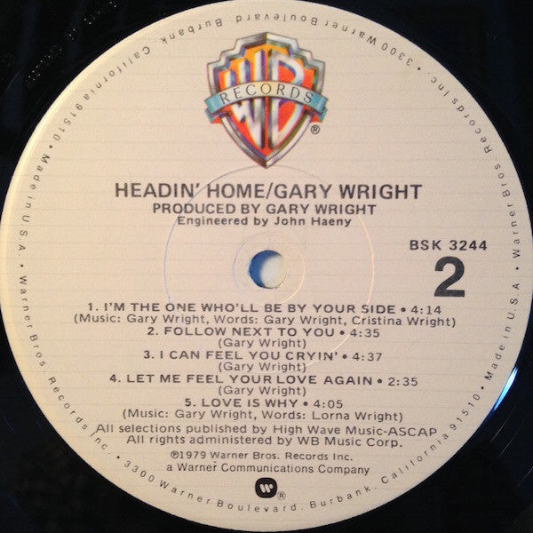 Gary Wright : Headin' Home (LP, Album, Los)