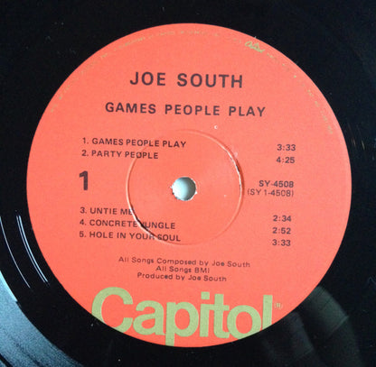 Joe South : Games People Play (LP, Album, RE, Win)