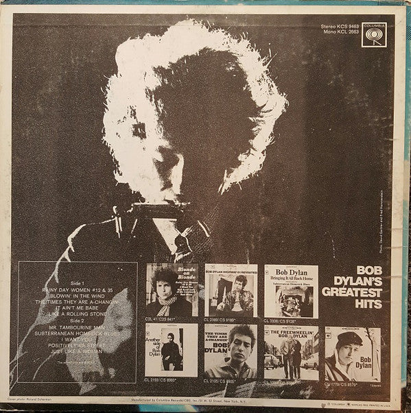 Bob Dylan : Bob Dylan's Greatest Hits (LP, Comp, RE, Pit)