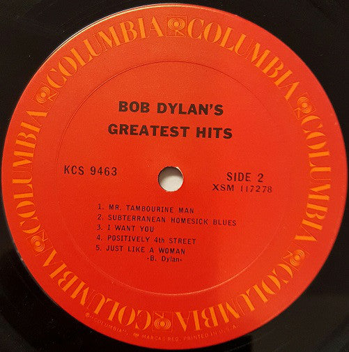 Bob Dylan : Bob Dylan's Greatest Hits (LP, Comp, RE, Pit)