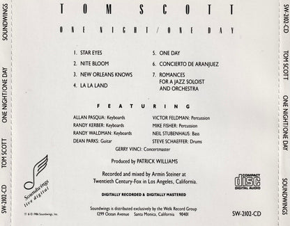 Tom Scott : One Night / One Day (CD, Album)