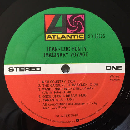 Jean-Luc Ponty : Imaginary Voyage (LP, Album, Pre)