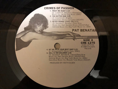 Pat Benatar : Crimes Of Passion (LP, Album, Club)