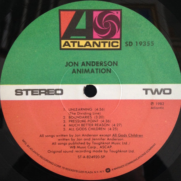 Jon Anderson : Animation (LP, Album, Spe)