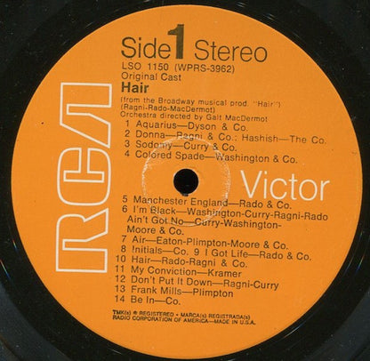 Various : Hair - The American Tribal Love-Rock Musical (The Original Broadway Cast Recording) (LP, Album, RP, Roc)