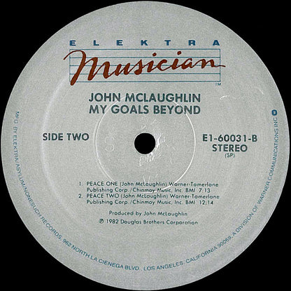 John McLaughlin : My Goals Beyond (LP, Album, RE)