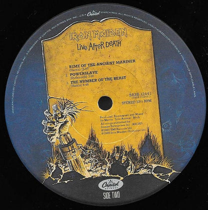 Iron Maiden : Live After Death (2xLP, Album, Jac)