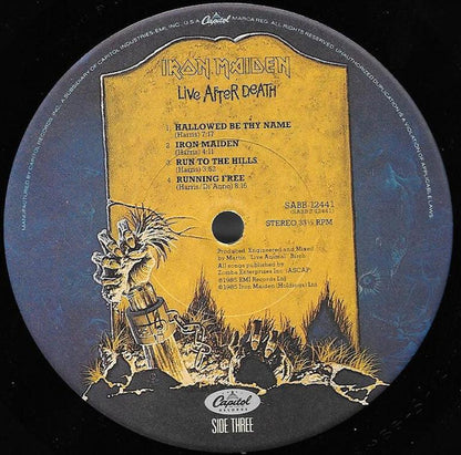 Iron Maiden : Live After Death (2xLP, Album, Jac)