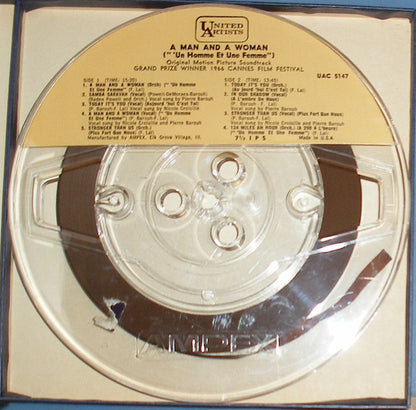 Francis Lai : A Man And A Woman (Original Motion Picture Soundtrack) (Reel, 4tr Stereo, 7" Reel, Album)