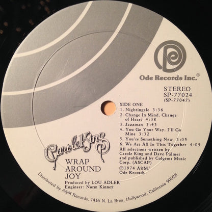 Carole King : Wrap Around Joy (LP, Album, Mon)