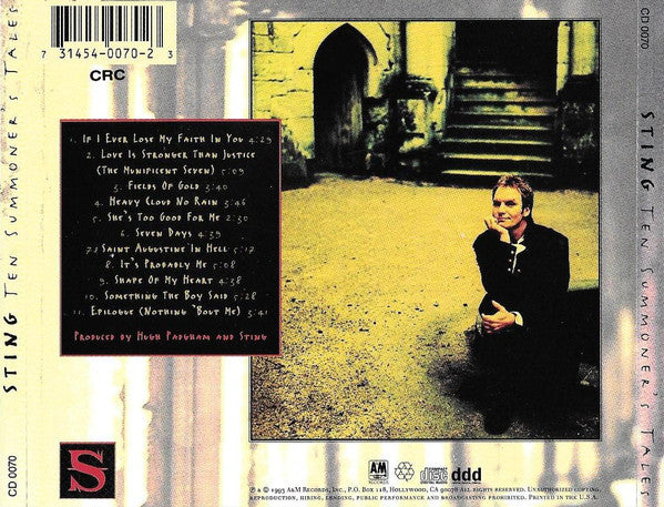 Sting : Ten Summoner's Tales (CD, Album, Club, SRC)