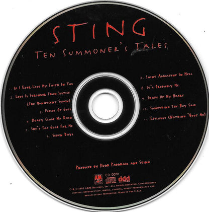 Sting : Ten Summoner's Tales (CD, Album, Club, SRC)