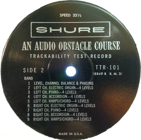 No Artist : An Audio Obstacle Course - Shure Trackability Test Record (LP, RP)