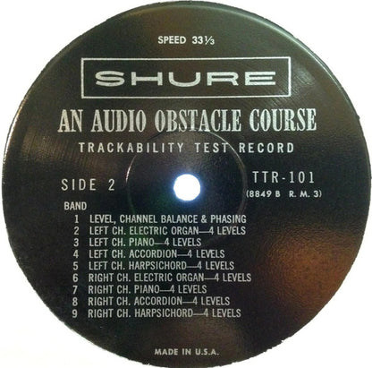 No Artist : An Audio Obstacle Course - Shure Trackability Test Record (LP, RP)