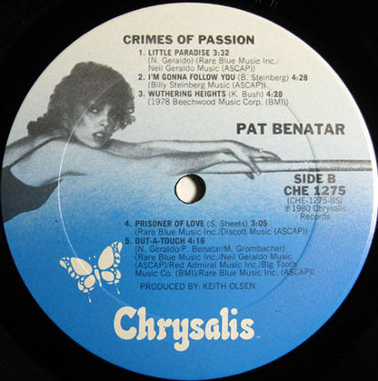 Pat Benatar : Crimes Of Passion (LP, Album, Club)