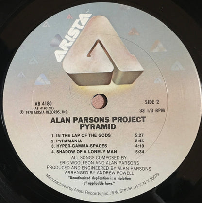 The Alan Parsons Project : Pyramid (LP, Album, RE, Blu)