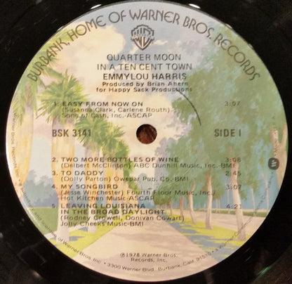 Emmylou Harris : Quarter Moon In A Ten Cent Town (LP, Album, Los)